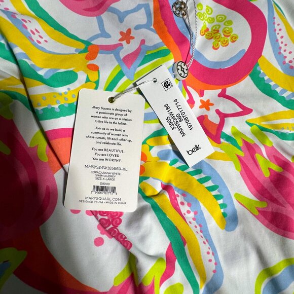 NWT-Mary Square-Ruffle Sleeve Square Neck Mio Swimsuit-Sz XL - Picture 5 of 10